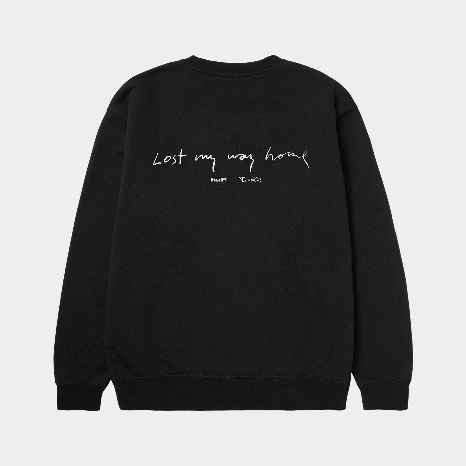 HUF (ハフ) Worldwide JP /SWEATSHIRTS(スウェットシャツ)/ LOST MY WAY HOME CREW商品 / BLACK