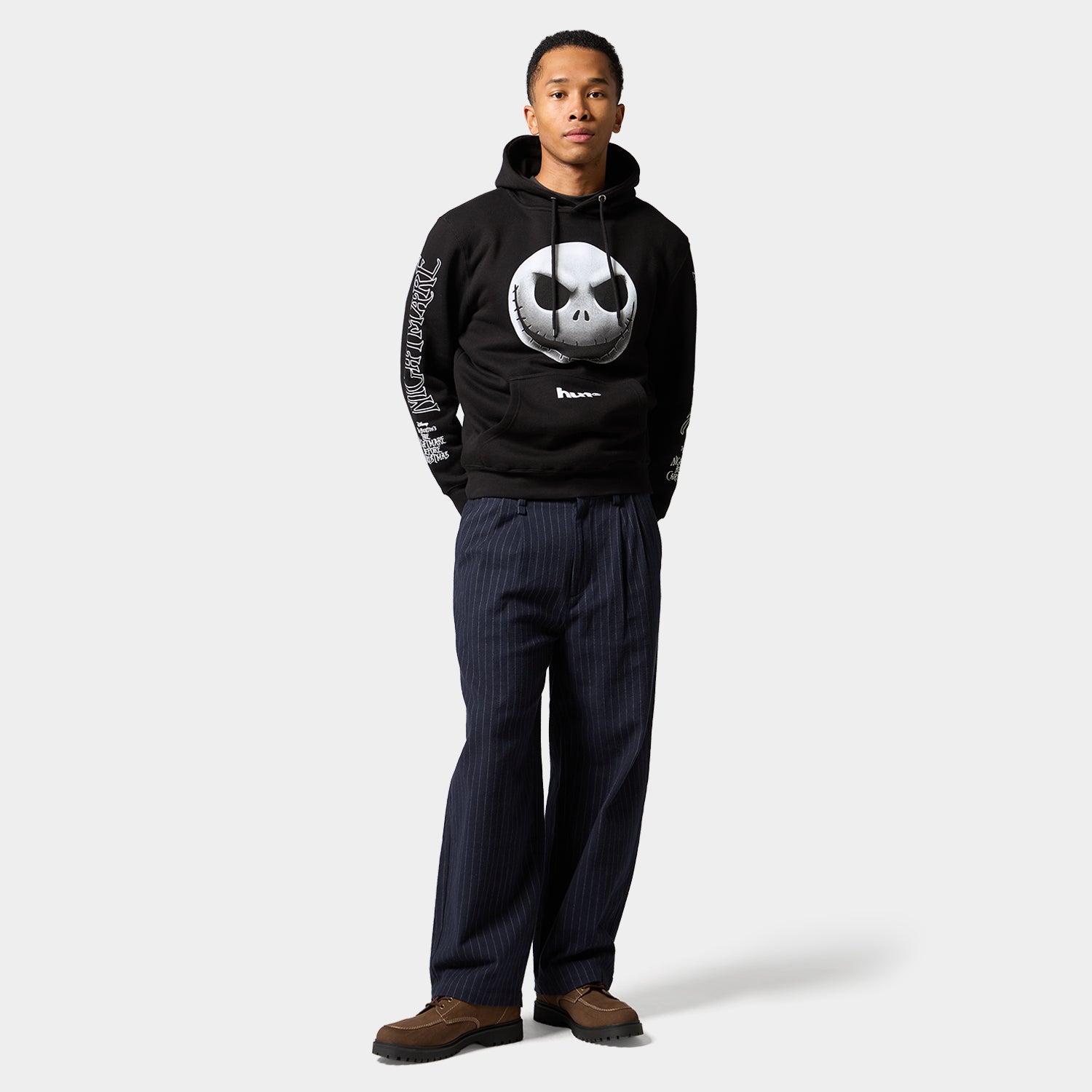 HUF (ハフ) Worldwide JP /HOODIES(パーカー)/ HUF X NIGHTMARE BEFORE CHRISTMAS JACK SKELLINGTON HOODIE商品 / BLACK