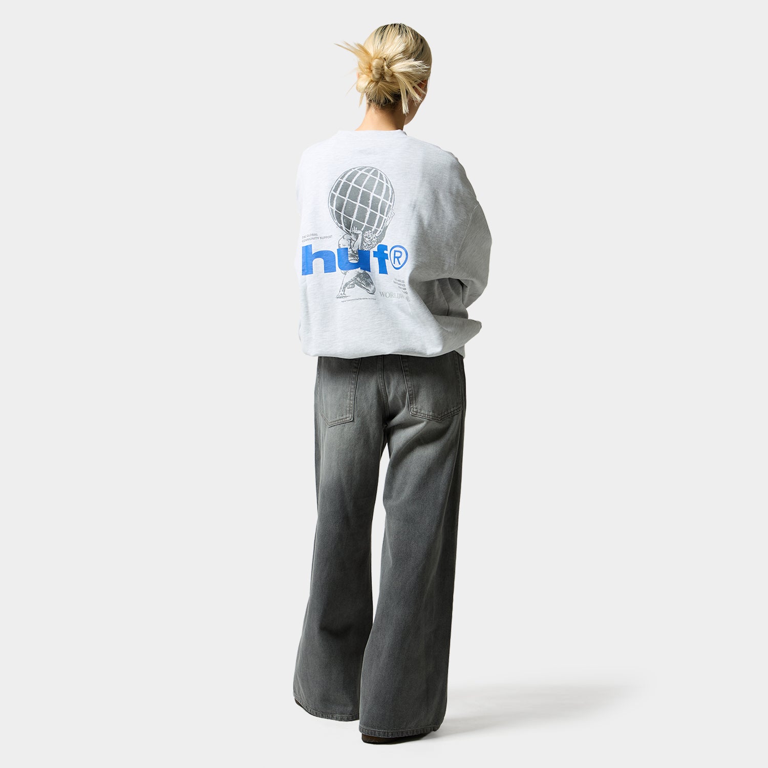 HUF (ハフ) Worldwide JP /SWEATSHIRTS(スウェットシャツ)/ COMMUNITY SUPPORT CREW商品 / ASH GREY