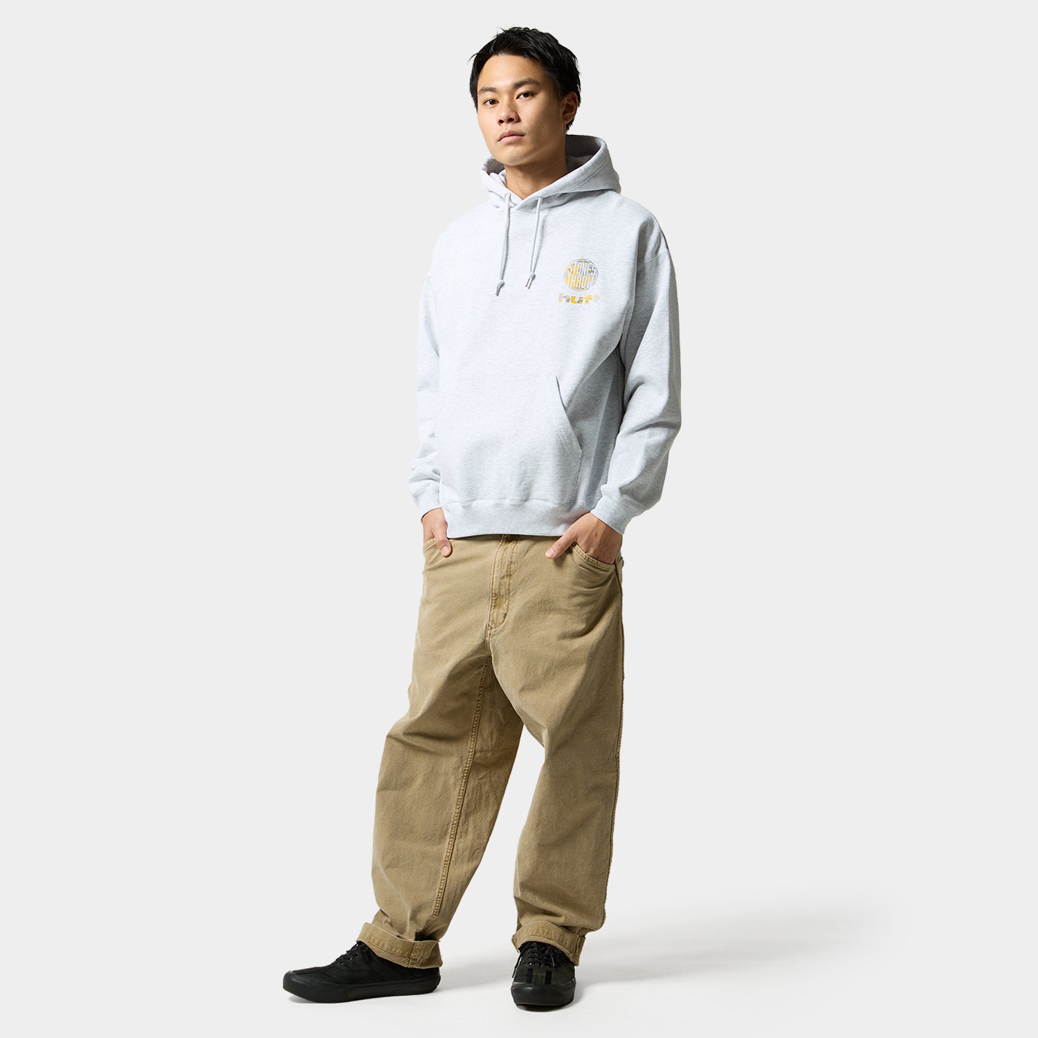 HUF (ハフ) Worldwide JP /HOODIES(パーカー)/ HUF X J.ROCC X STONES THROW HOODIE商品 / ASH GREY