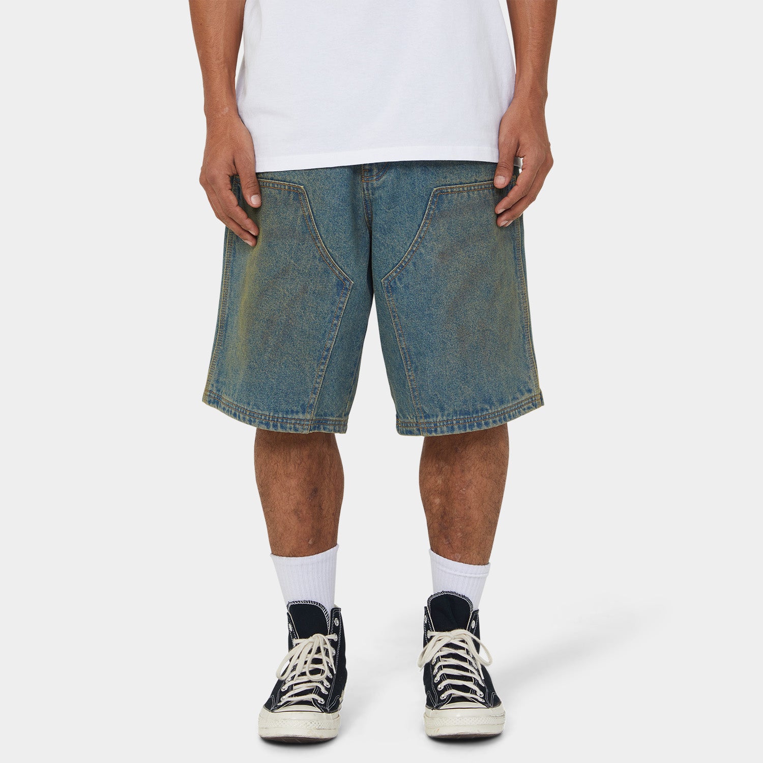 HUF (ハフ) Worldwide JP /SHORTS(ショーツ)/ KINDA LOOSE DOUBLE KNEE SHORT商品 / DIRTY WASH