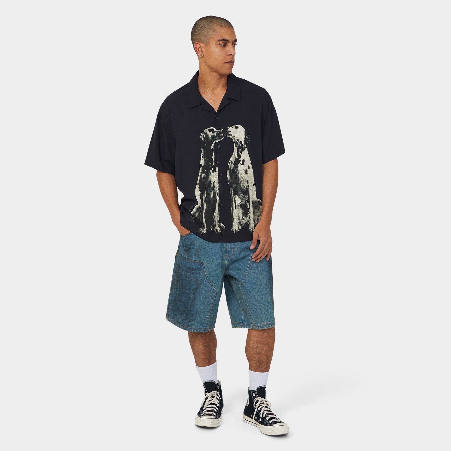 HUF (ハフ) Worldwide JP /SHORTS(ショーツ)/ KINDA LOOSE DOUBLE KNEE SHORT商品 / DIRTY WASH