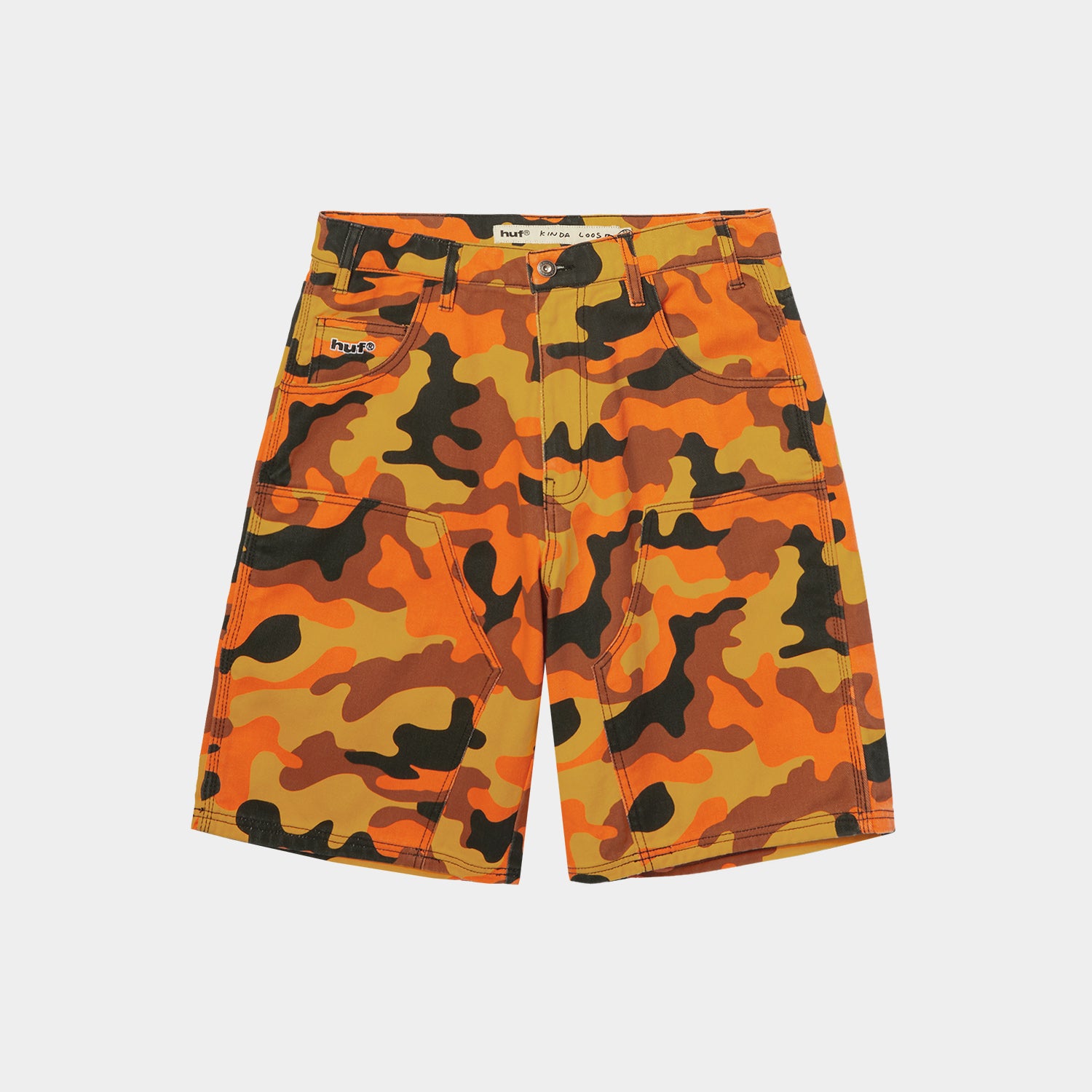 HUF (ハフ) Worldwide JP /SHORTS(ショーツ)/ KINDA LOOSE DOUBLE KNEE CAMO SHORT商品 / LAVA