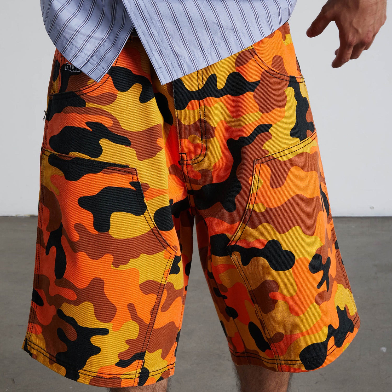 HUF (ハフ) Worldwide JP /SHORTS(ショーツ)/ KINDA LOOSE DOUBLE KNEE CAMO SHORT商品 / LAVA