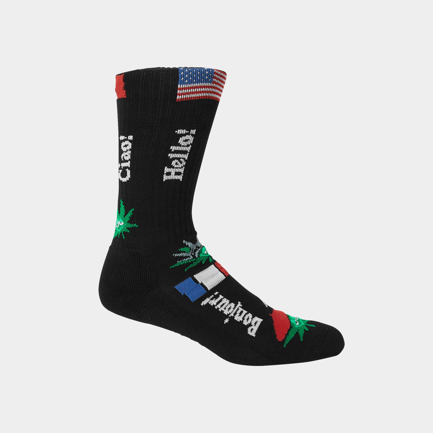 HUF (ハフ) Worldwide JP /SOCKS(ソックス)/ GREEN BUDDY TOURIST SOCKS商品 / BLACK