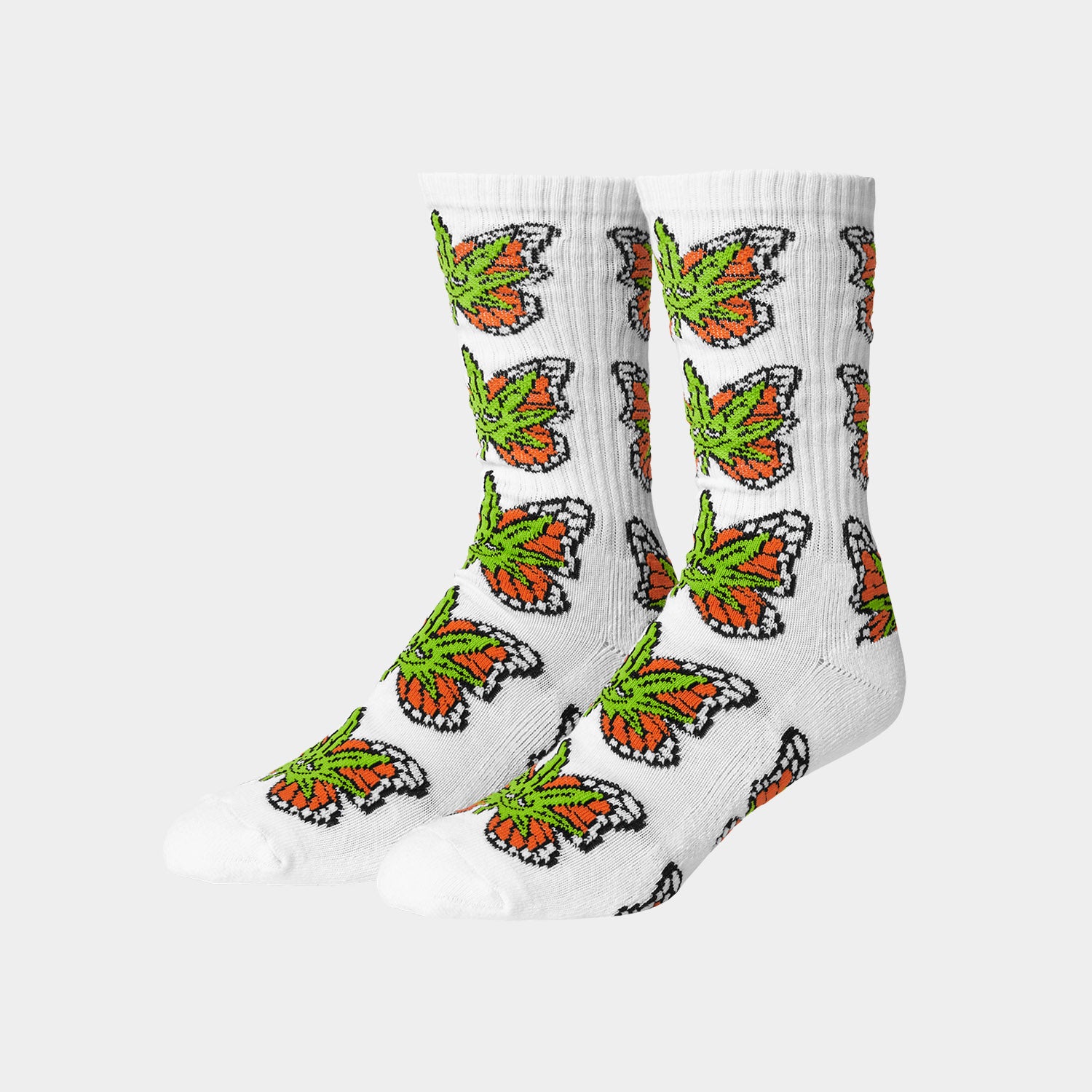 HUF (ハフ) Worldwide JP /SOCKS(ソックス)/ GREEN BUDDERFLY SOCKS商品 / FOREST GREEN