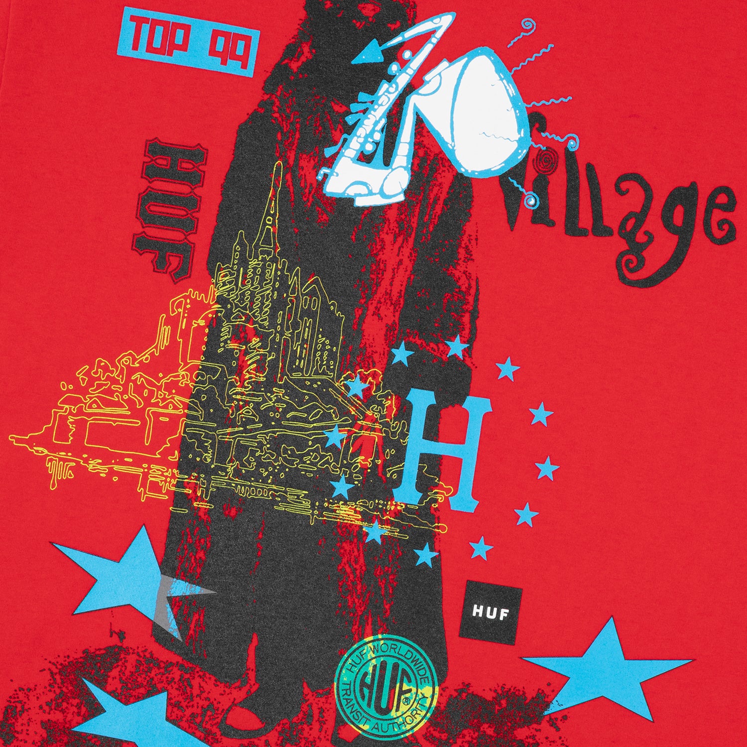 HUF (ハフ) Worldwide JP /T-SHIRTS(Tシャツ)/ TWO BLOCKS OF SUNSHINE TEE商品 / WHITE
