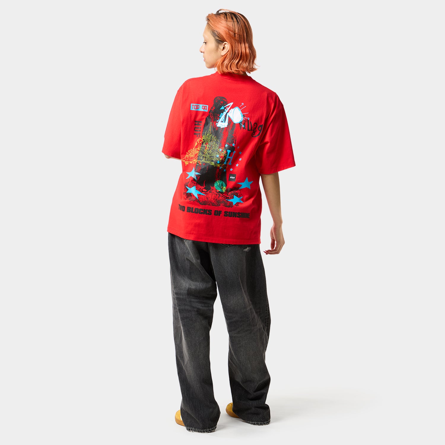 HUF (ハフ) Worldwide JP /T-SHIRTS(Tシャツ)/ TWO BLOCKS OF SUNSHINE TEE商品 / WHITE