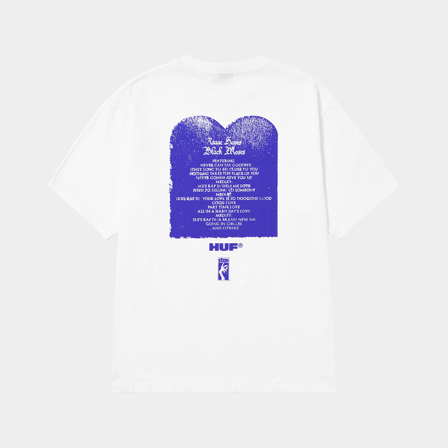 HUF (ハフ) Worldwide JP /T-SHIRTS(Tシャツ)/ HUF X ISAAC HAYES BLACK MOSES HEAVYWEIGHT TEE商品 / WHITE