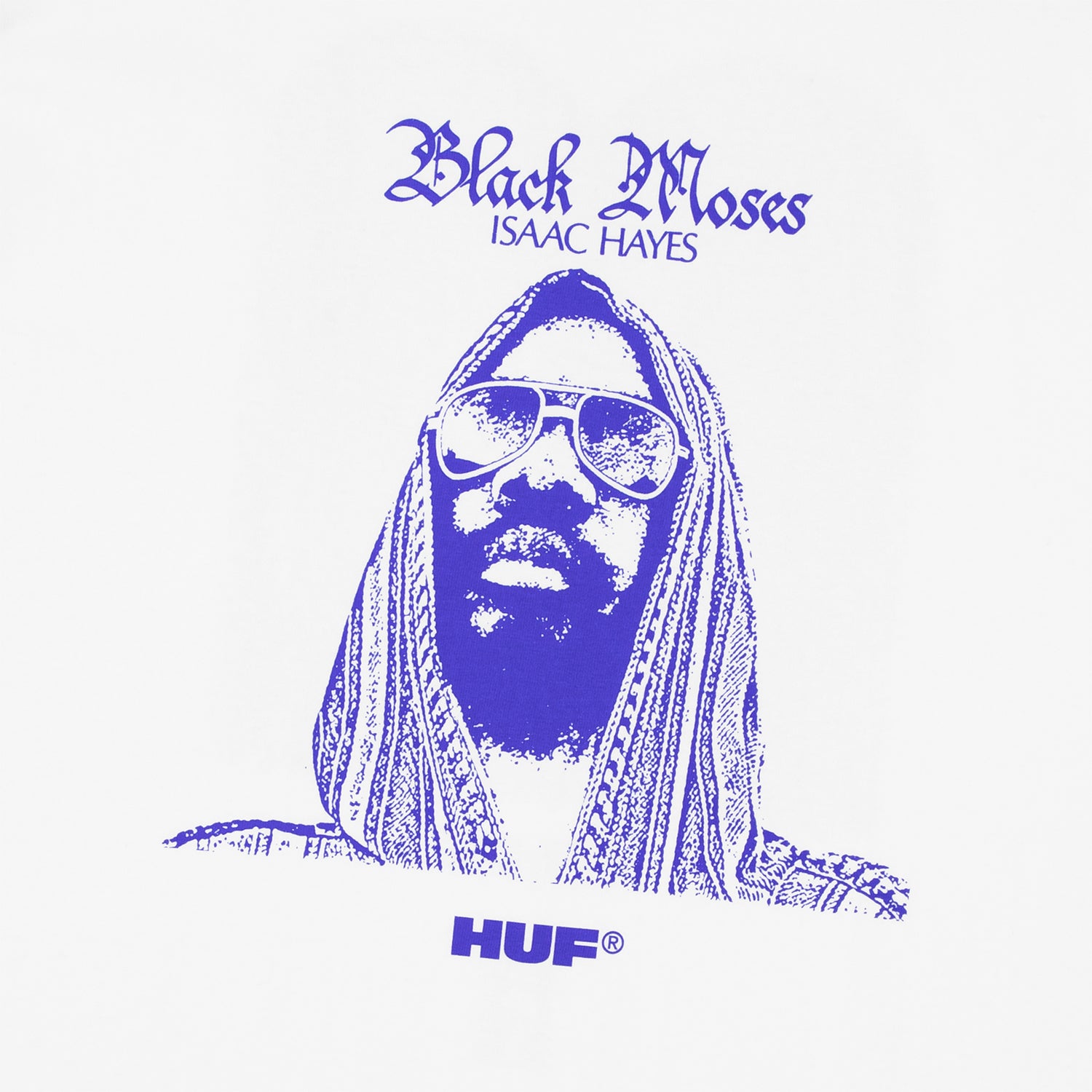 HUF (ハフ) Worldwide JP /T-SHIRTS(Tシャツ)/ HUF X ISAAC HAYES BLACK MOSES HEAVYWEIGHT TEE商品 / WHITE