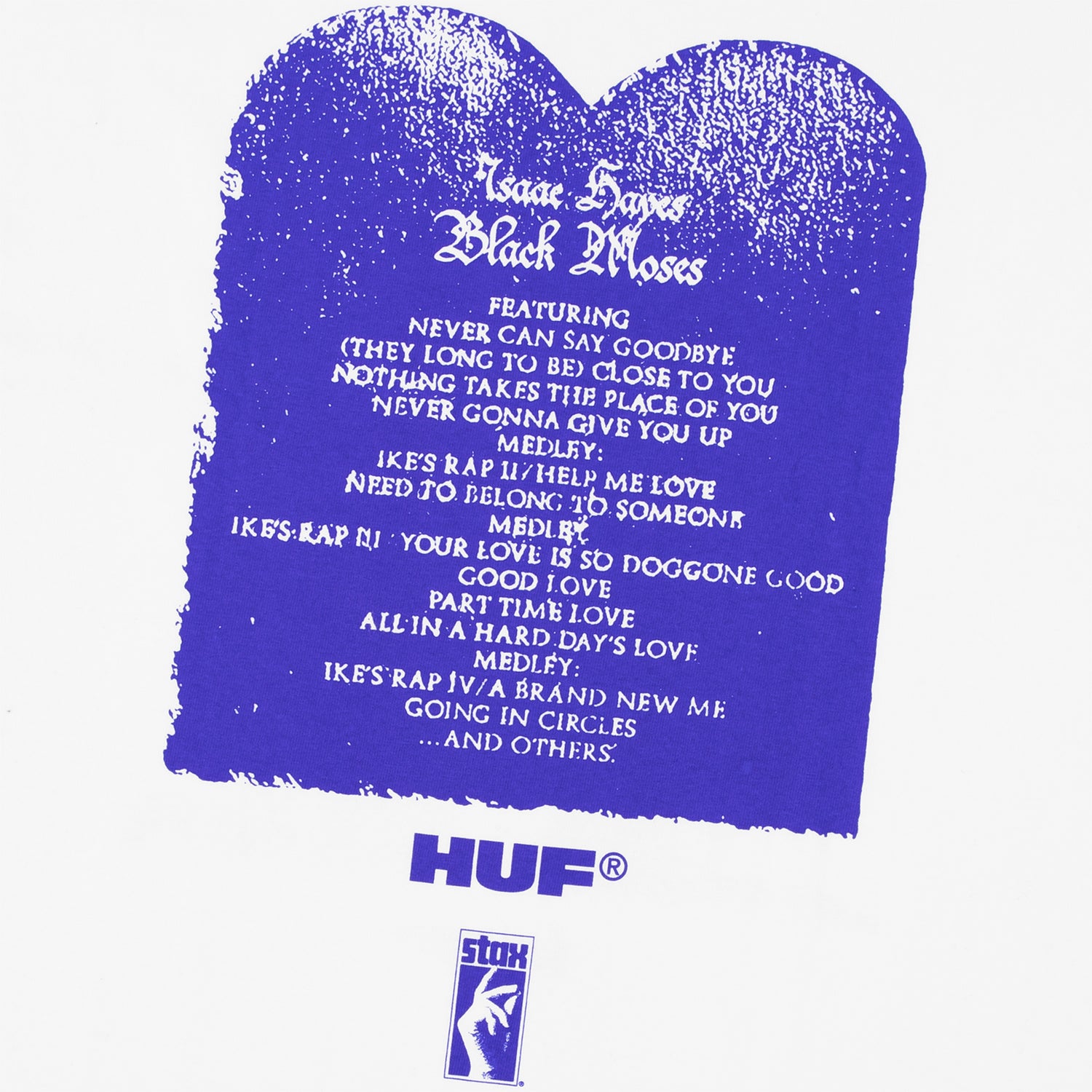 HUF (ハフ) Worldwide JP /T-SHIRTS(Tシャツ)/ HUF X ISAAC HAYES BLACK MOSES HEAVYWEIGHT TEE商品 / WHITE