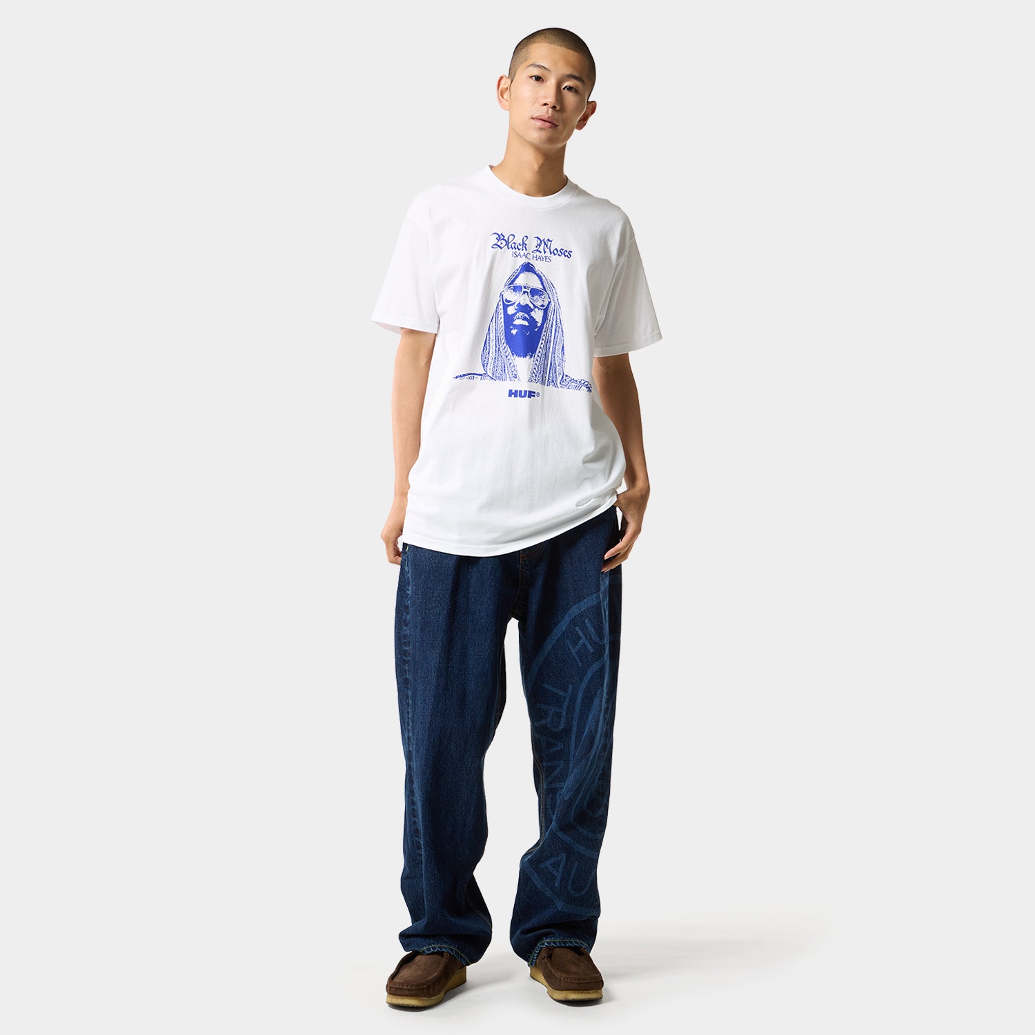 HUF (ハフ) Worldwide JP /T-SHIRTS(Tシャツ)/ HUF X ISAAC HAYES BLACK MOSES HEAVYWEIGHT TEE商品 / WHITE