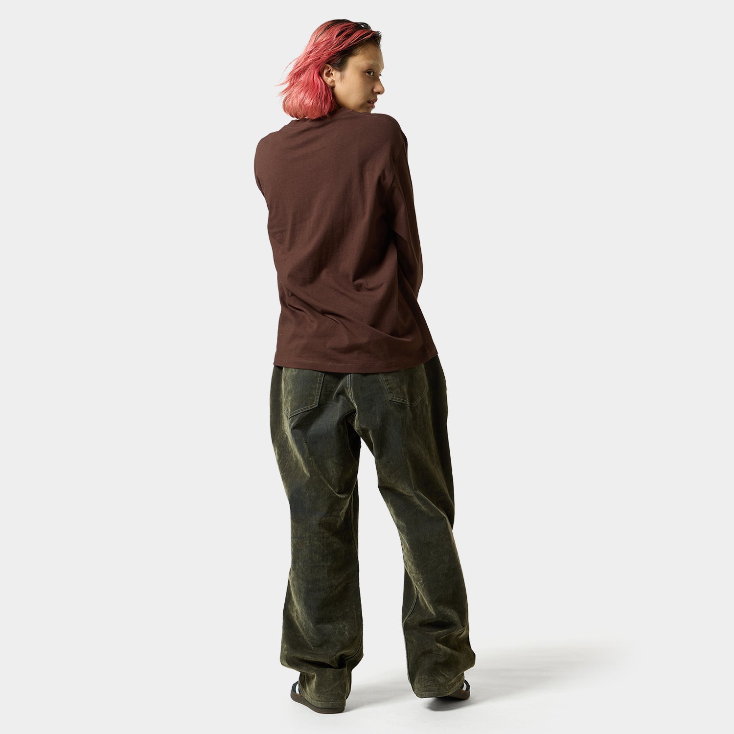 HUF (ハフ) Worldwide JP /T-SHIRTS(Tシャツ)/ FETCH LS TEE商品 / CHOCOLATE