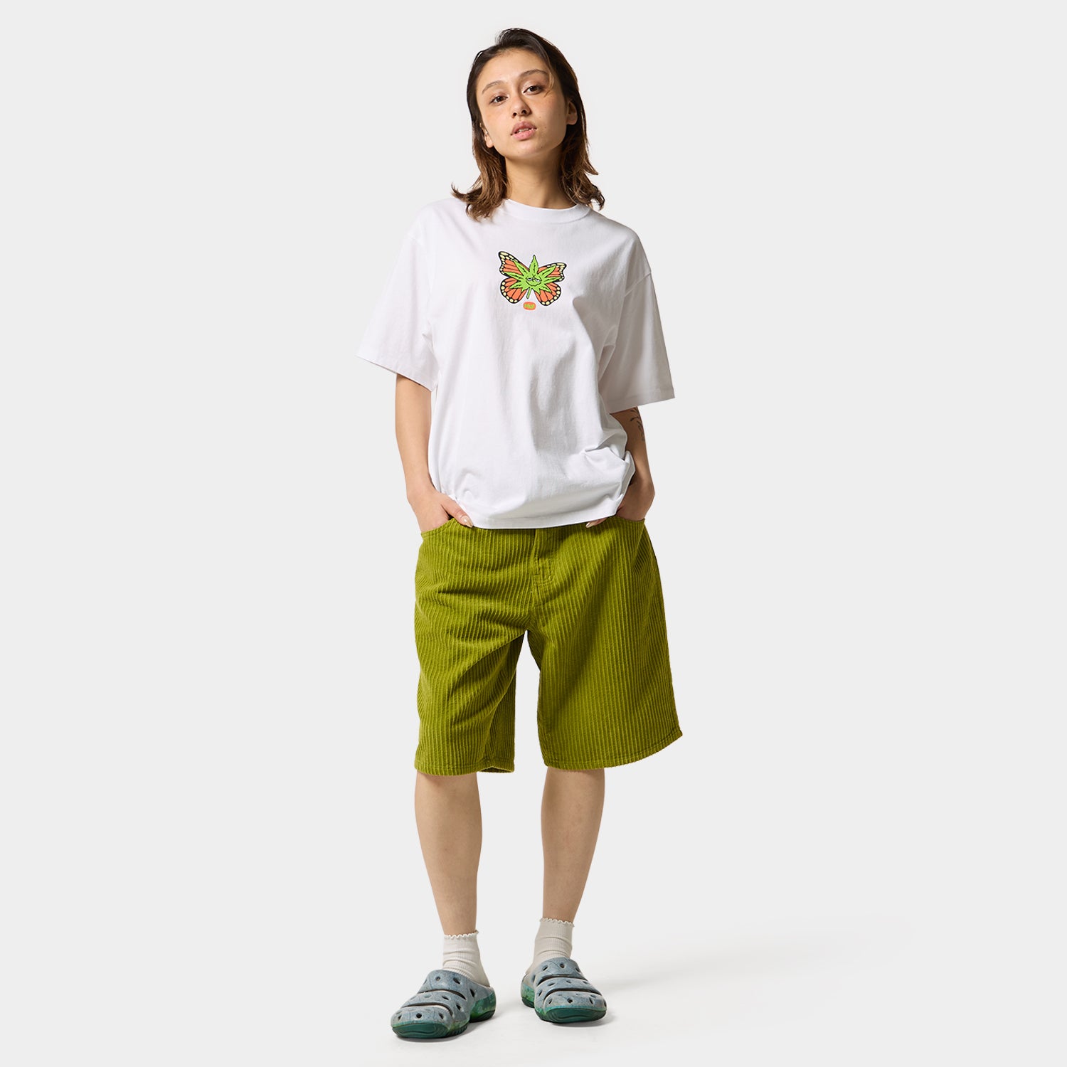 HUF (ハフ) Worldwide JP /T-SHIRTS(Tシャツ)/ GREEN BUDDERFLY TEE商品 / LT ORANGE