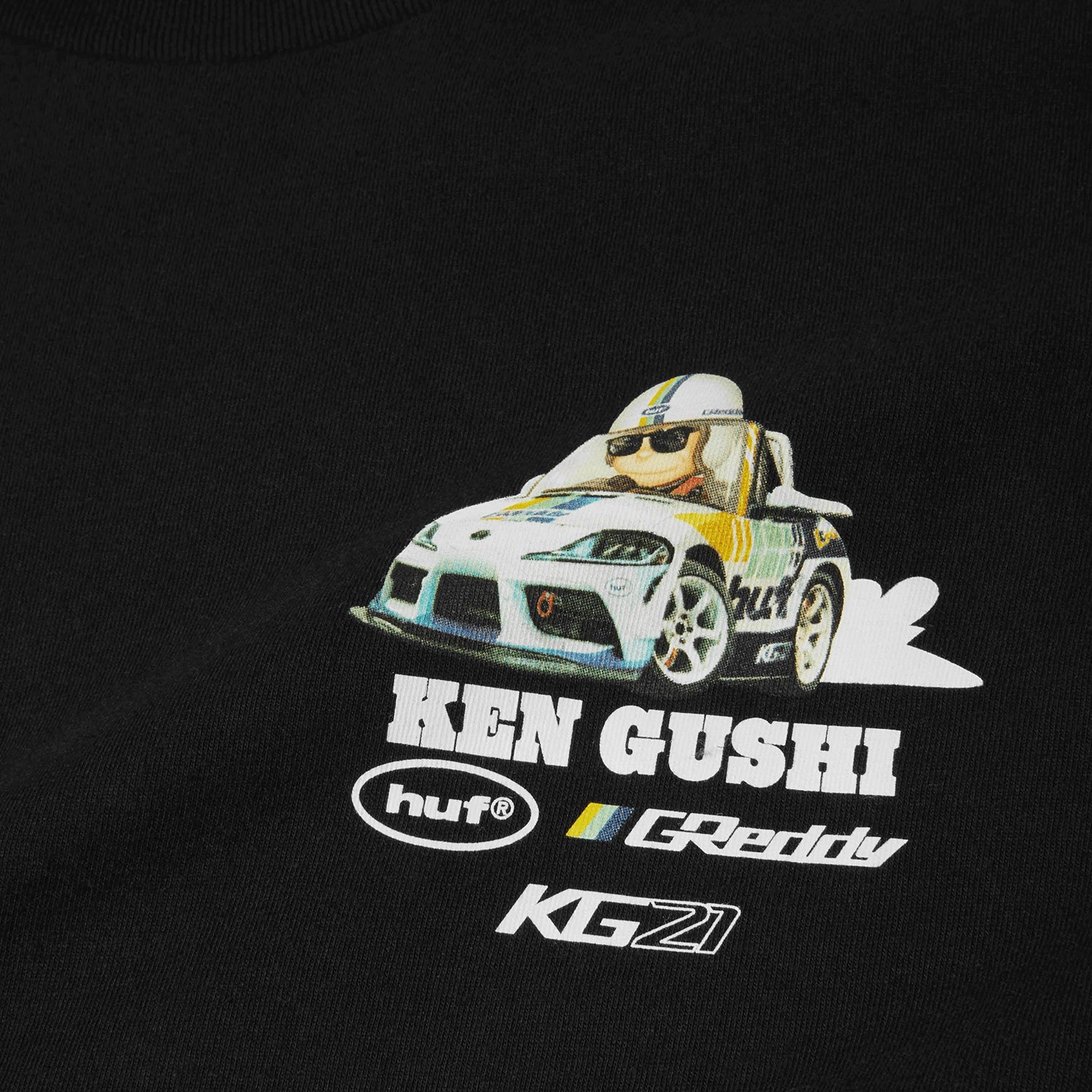 HUF (ハフ) Worldwide JP /T-SHIRTS(Tシャツ)/ HUF X GREDDY GUSHI TEE商品 / BLACK