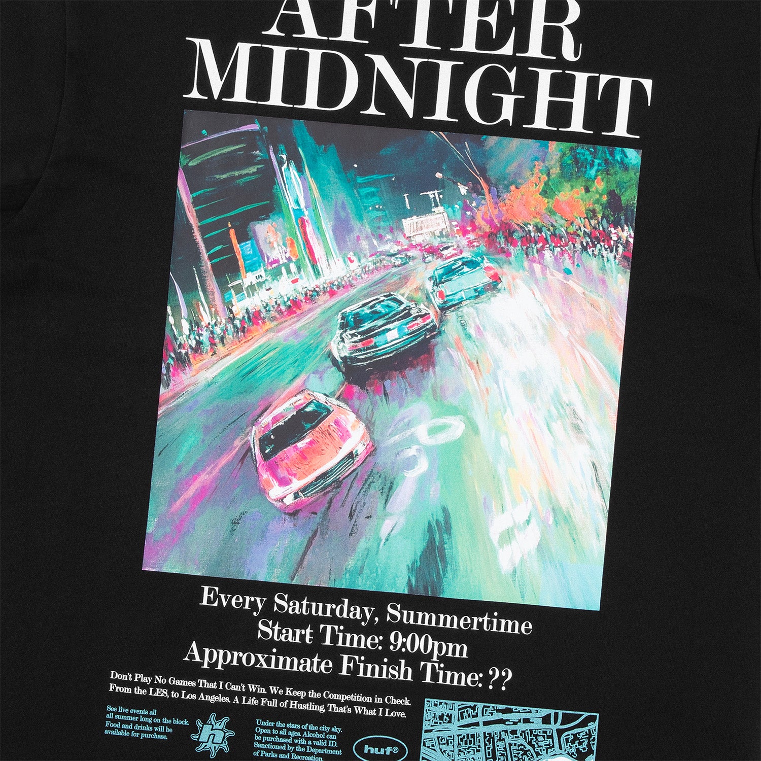 HUF (ハフ) Worldwide JP /T-SHIRTS(Tシャツ)/ AFTER MIDNIGHT TEE商品 / WHITE