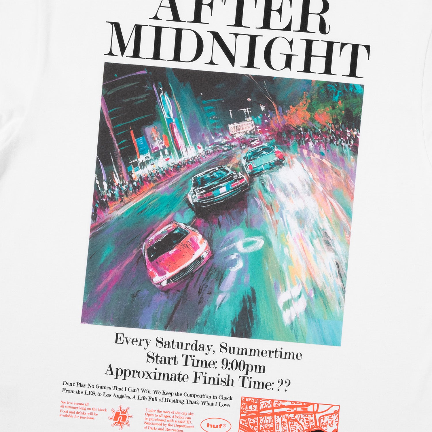 HUF (ハフ) Worldwide JP /T-SHIRTS(Tシャツ)/ AFTER MIDNIGHT TEE商品 / WHITE
