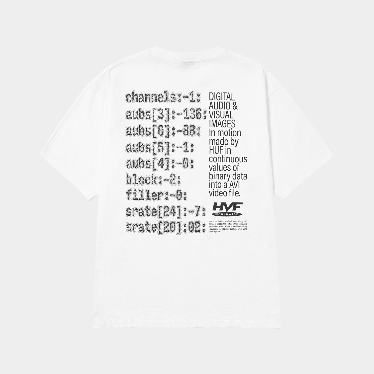 HUF (ハフ) Worldwide JP /T-SHIRTS(Tシャツ)/ H CAM TEE商品 / WHITE