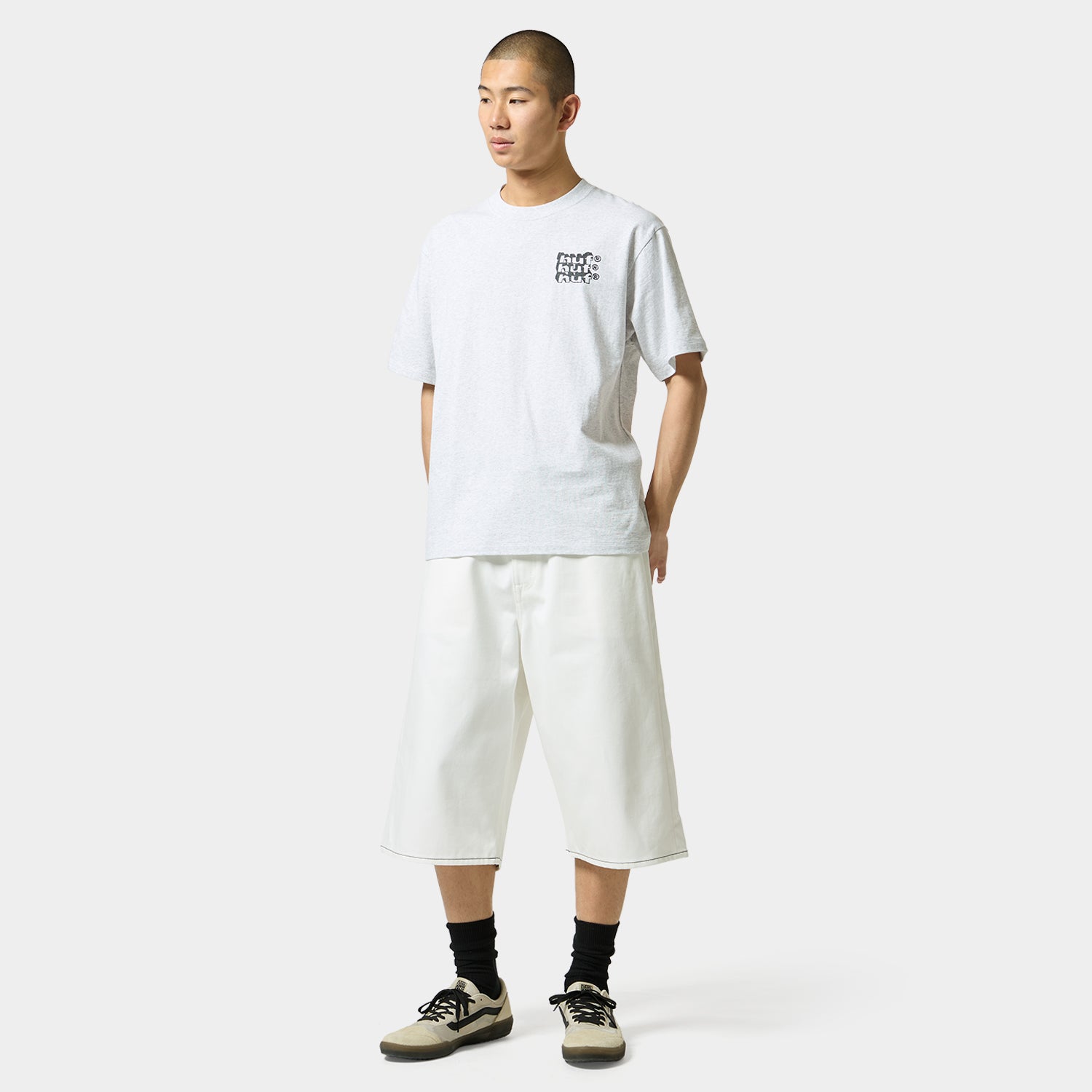 HUF (ハフ) Worldwide JP /T-SHIRTS(Tシャツ)/ HAND STACKED TEE商品 / MUSTARD