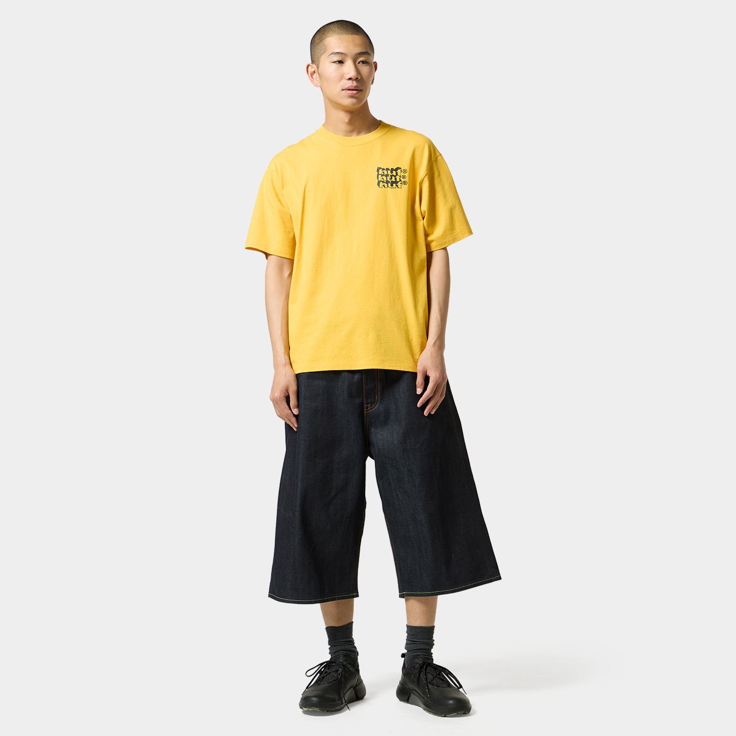 HUF (ハフ) Worldwide JP /T-SHIRTS(Tシャツ)/ HAND STACKED TEE商品 / MUSTARD