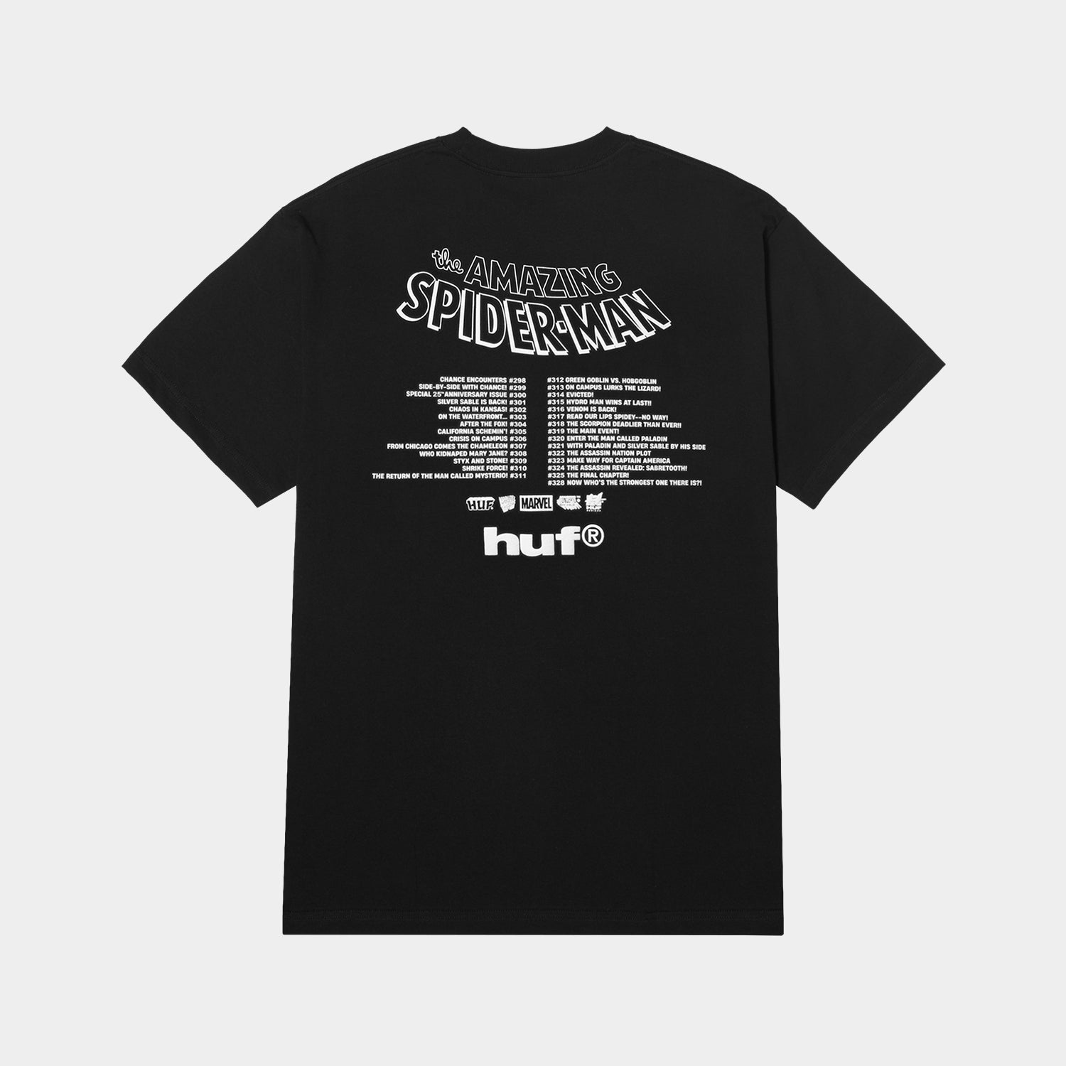 HUF (ハフ) Worldwide JP /T-SHIRTS(Tシャツ)/ HUF X MARVEL SPIDER-MAN THREE HUNDRED TEE商品 / BLACK