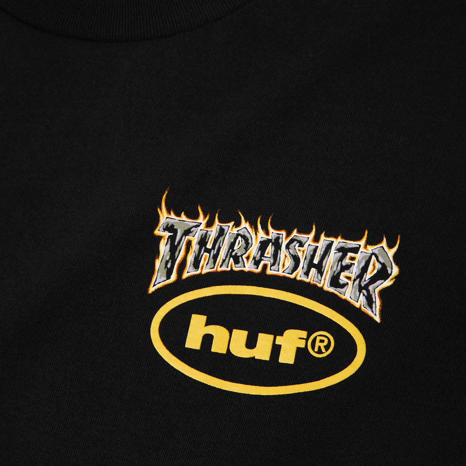 HUF (ハフ) Worldwide JP /T-SHIRTS(Tシャツ)/ HUF X THRASHER MELTDOWN TEE商品 / BLACK