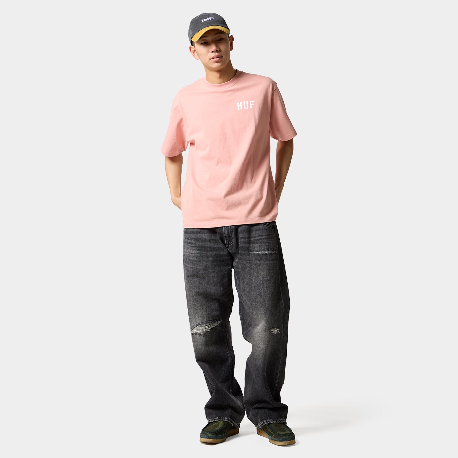 HUF (ハフ) Worldwide JP /T-SHIRTS(Tシャツ)/ CLASSIC H TEE商品 / LT ORANGE