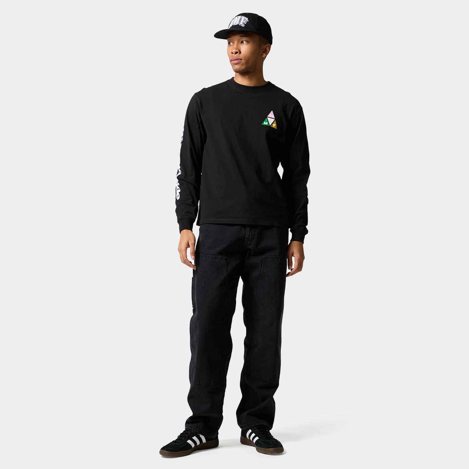 HUF (ハフ) Worldwide JP /T-SHIRTS(Tシャツ)/ PRISM TT LS TEE商品 / BLACK