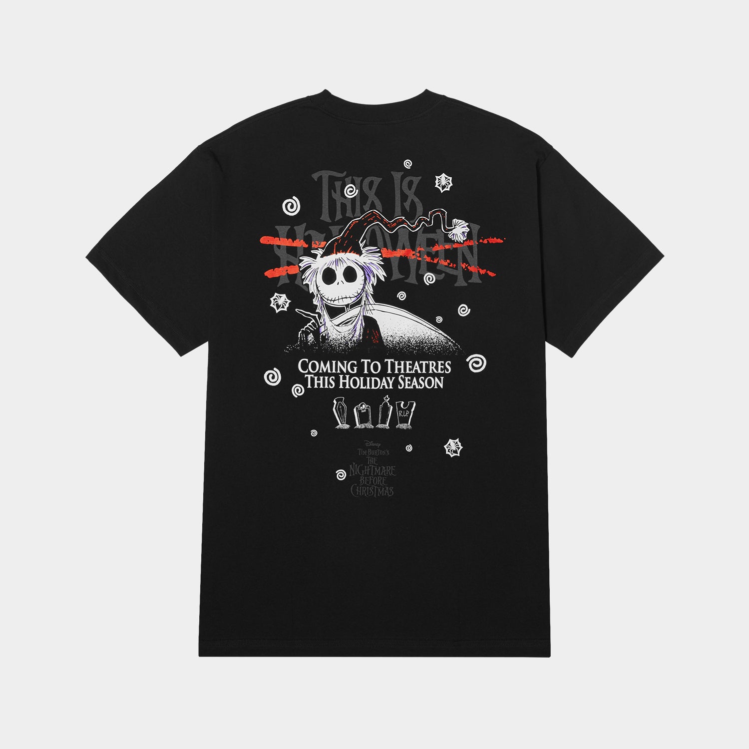 HUF (ハフ) Worldwide JP /T-SHIRTS(Tシャツ)/ HUF X NIGHTMARE BEFORE CHRISTMAS XMAS TEE商品 / BLACK