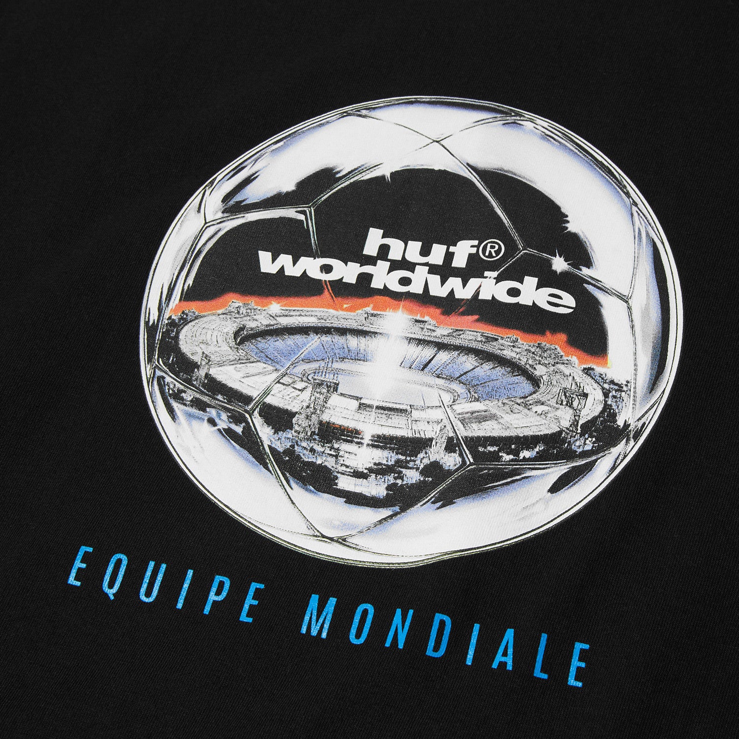 HUF (ハフ) Worldwide JP /T-SHIRTS(Tシャツ)/ EQUIPE MONDIALE TEE商品 / BLACK
