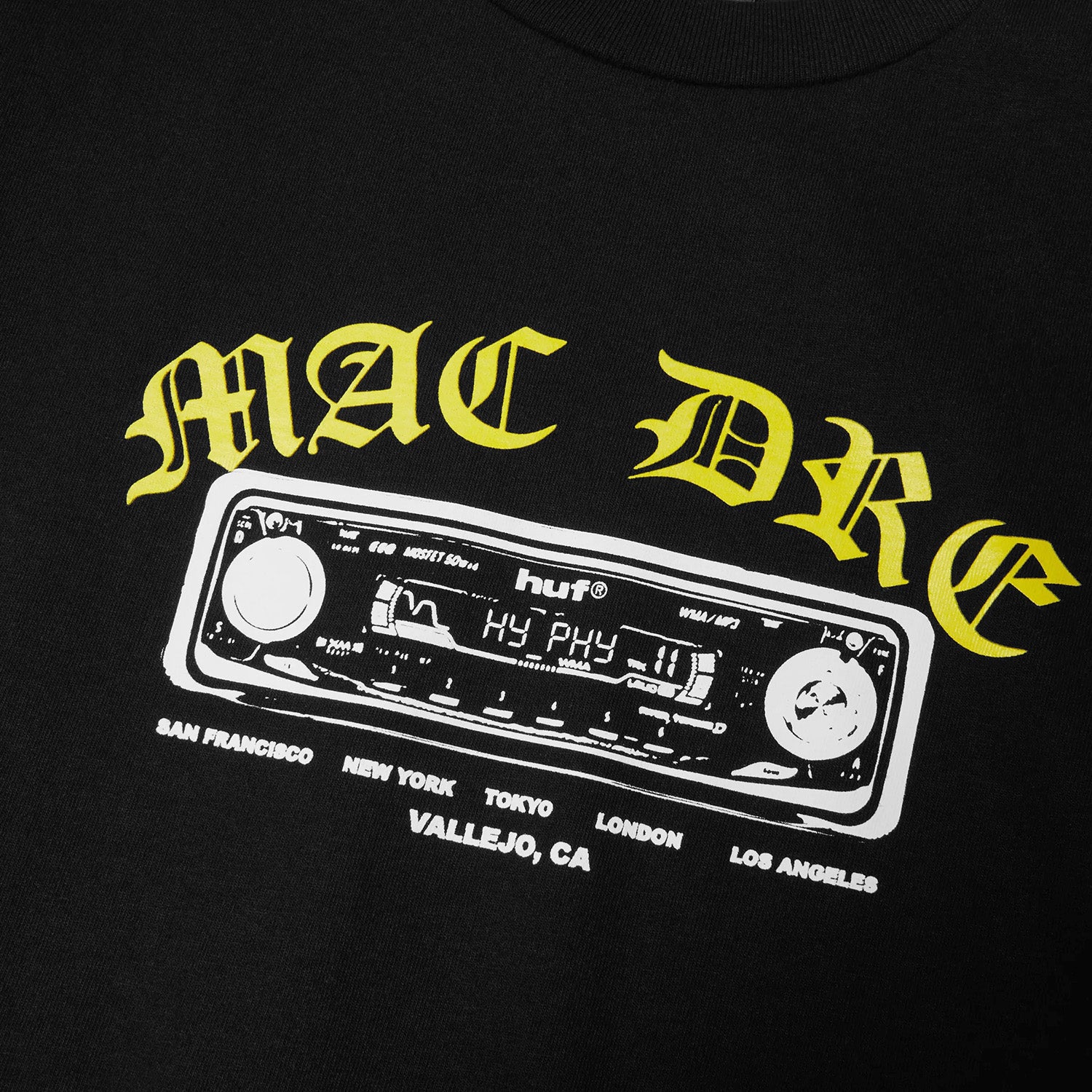 HUF (ハフ) Worldwide JP /T-SHIRTS(Tシャツ)/ HUF X MAC DRE BEST OF TEE商品 / BLACK