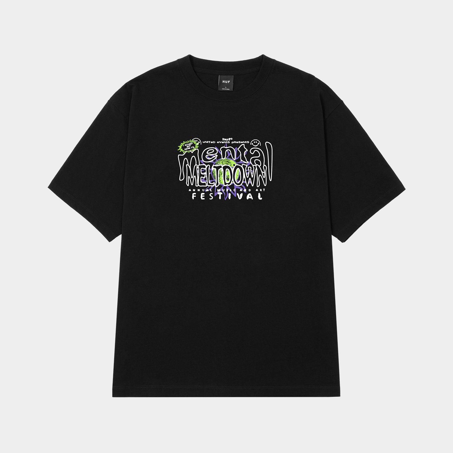 HUF (ハフ) Worldwide JP /T-SHIRTS(Tシャツ)/ MENTAL MELTDOWN TEE商品 / BLACK