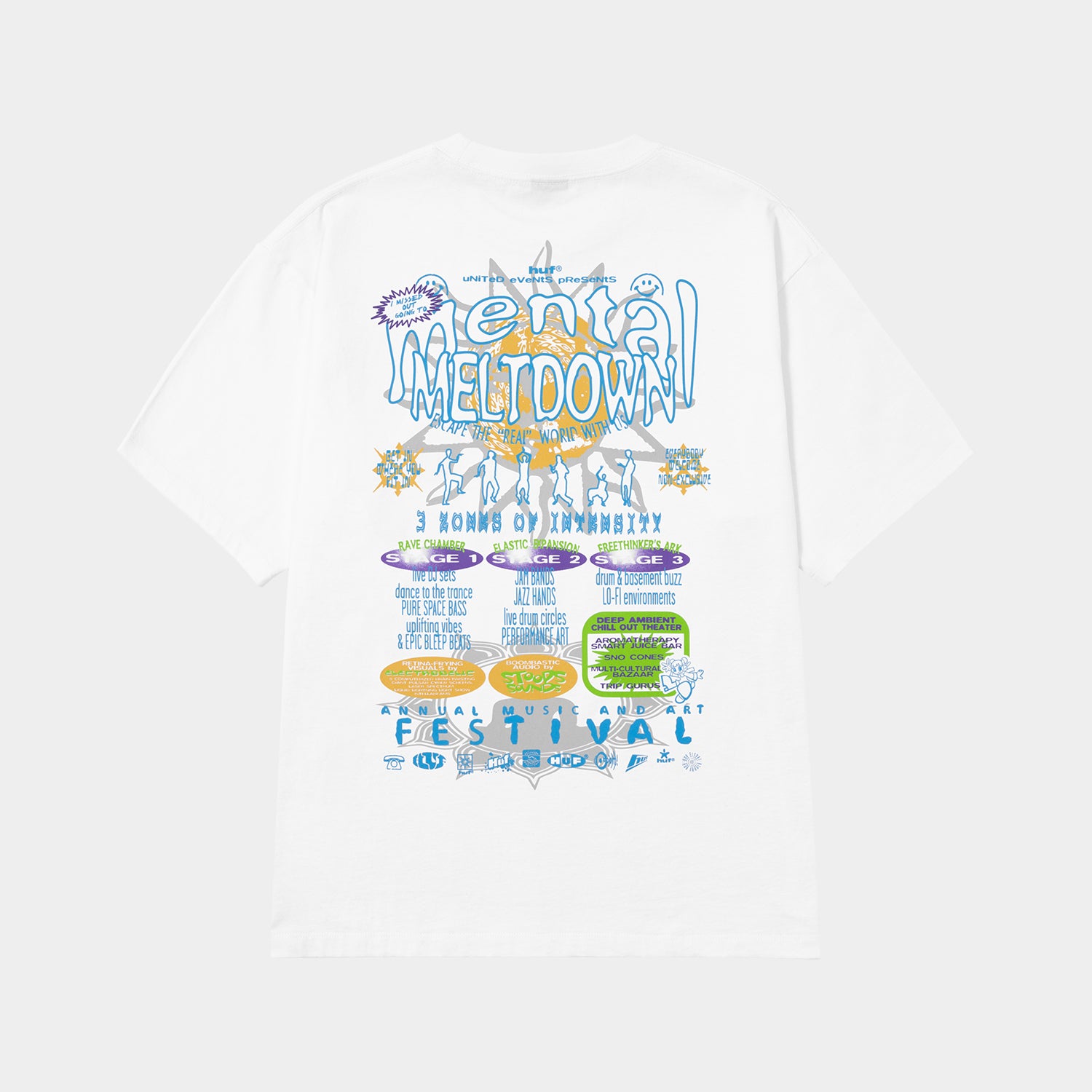 HUF (ハフ) Worldwide JP /T-SHIRTS(Tシャツ)/ MENTAL MELTDOWN TEE商品 / BLACK