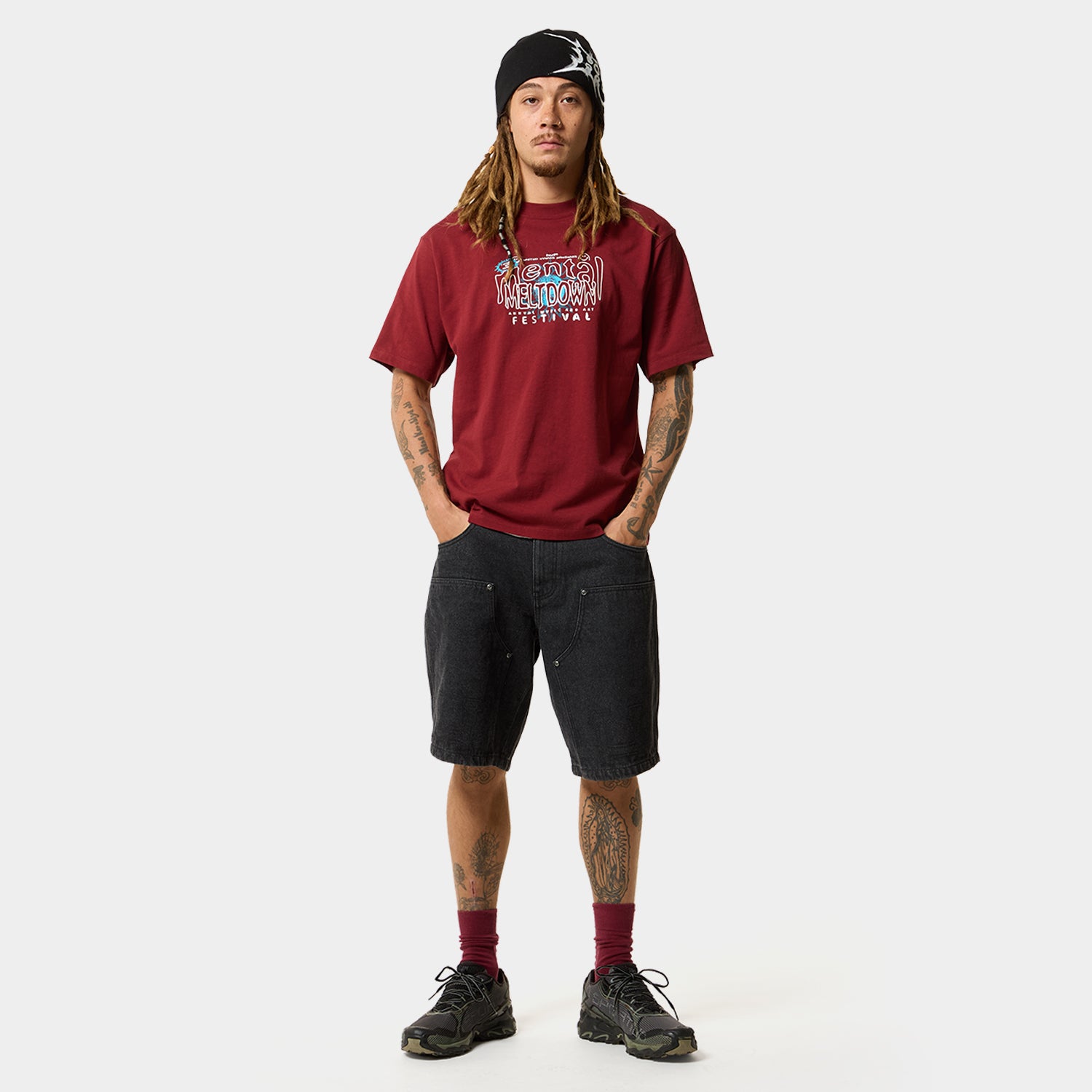 HUF (ハフ) Worldwide JP /T-SHIRTS(Tシャツ)/ MENTAL MELTDOWN TEE商品 / BLACK