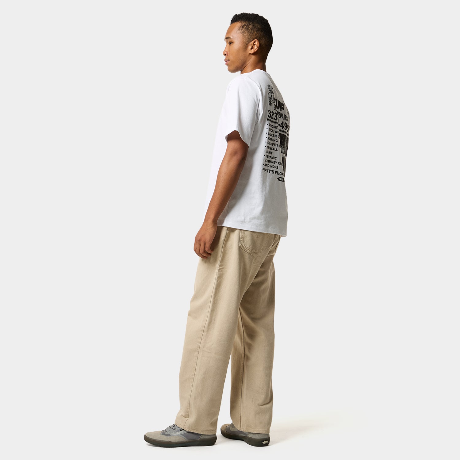 HUF (ハフ) Worldwide JP /T-SHIRTS(Tシャツ)/ GENERAL REPAIRS TEE商品 / BLACK