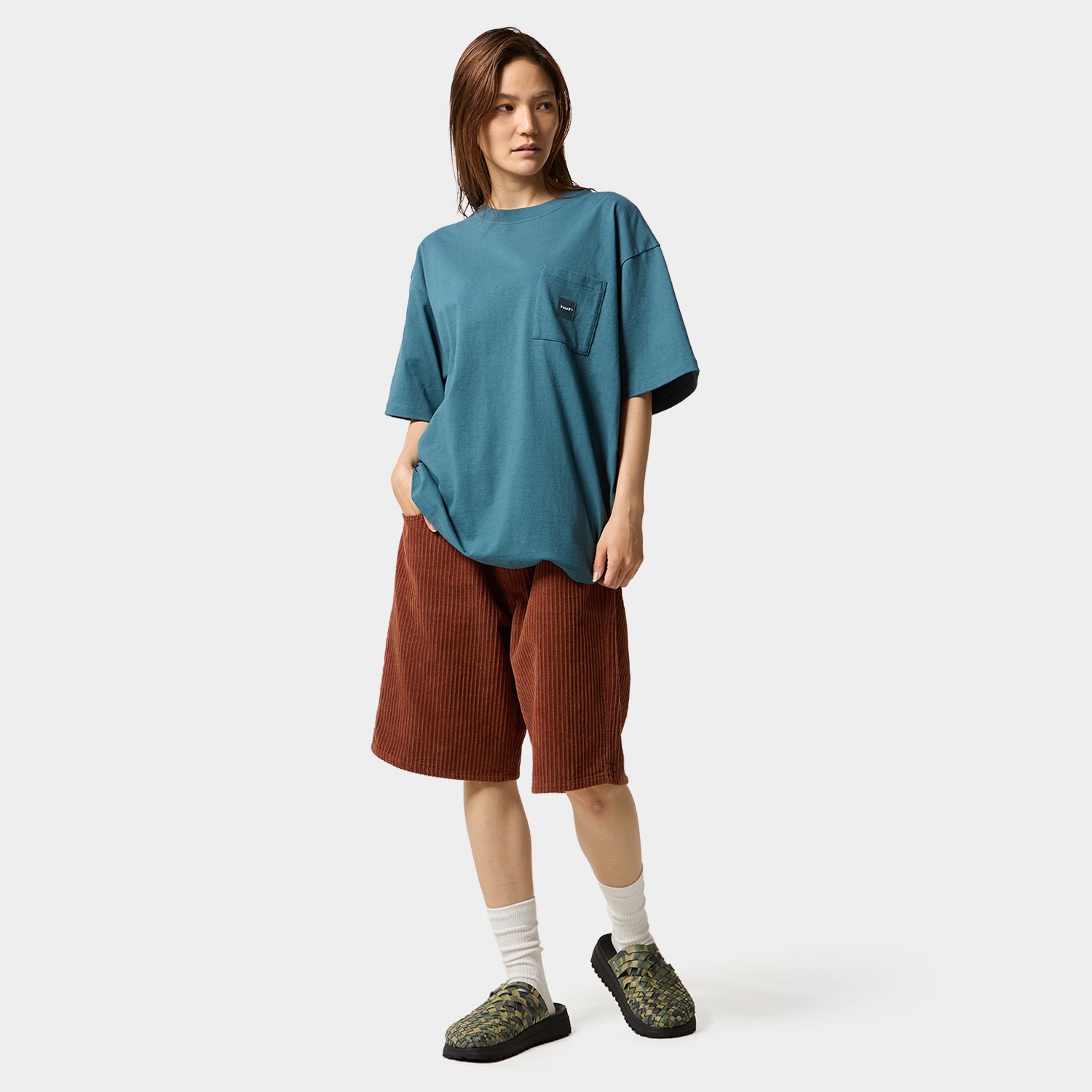 HUF (ハフ) Worldwide JP /T-SHIRTS(Tシャツ)/ BOX LOGO POCKET TEE商品 / PINK