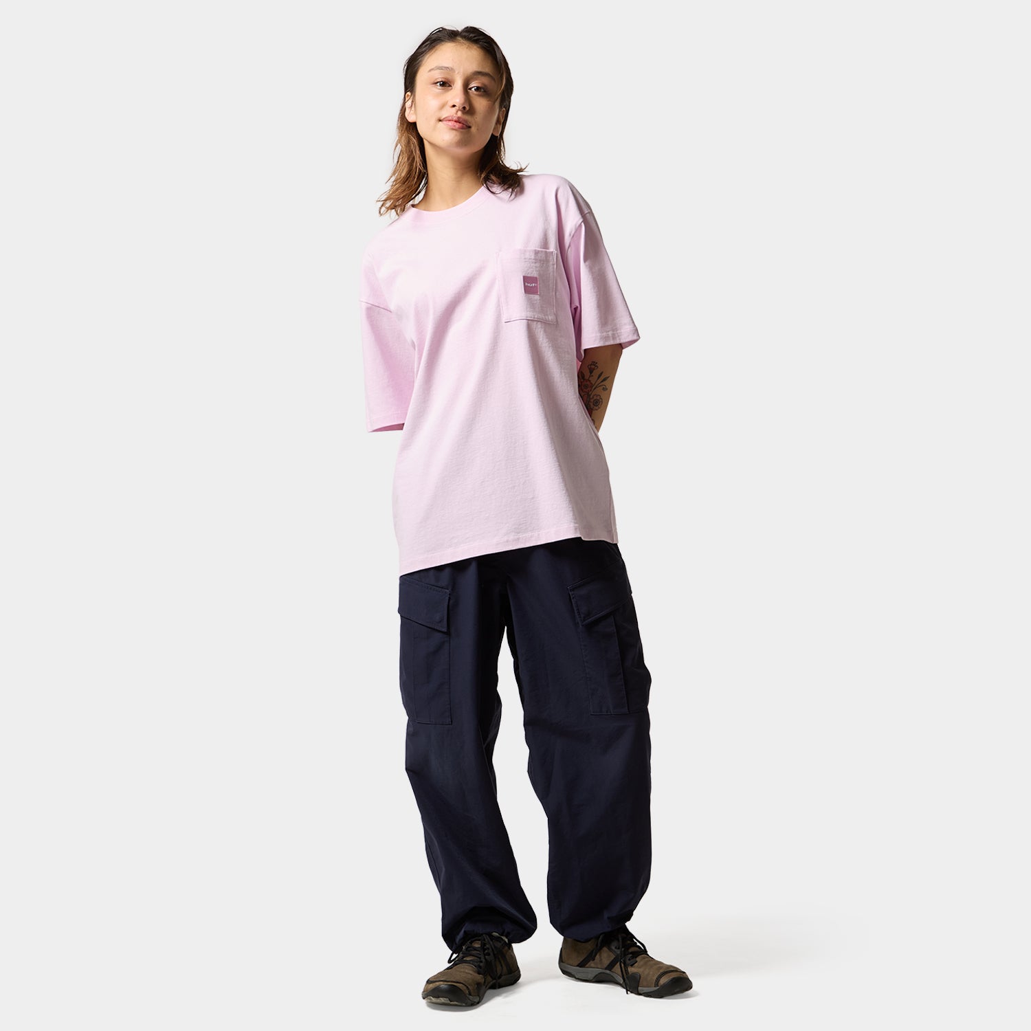 HUF (ハフ) Worldwide JP /T-SHIRTS(Tシャツ)/ BOX LOGO POCKET TEE商品 / PINK