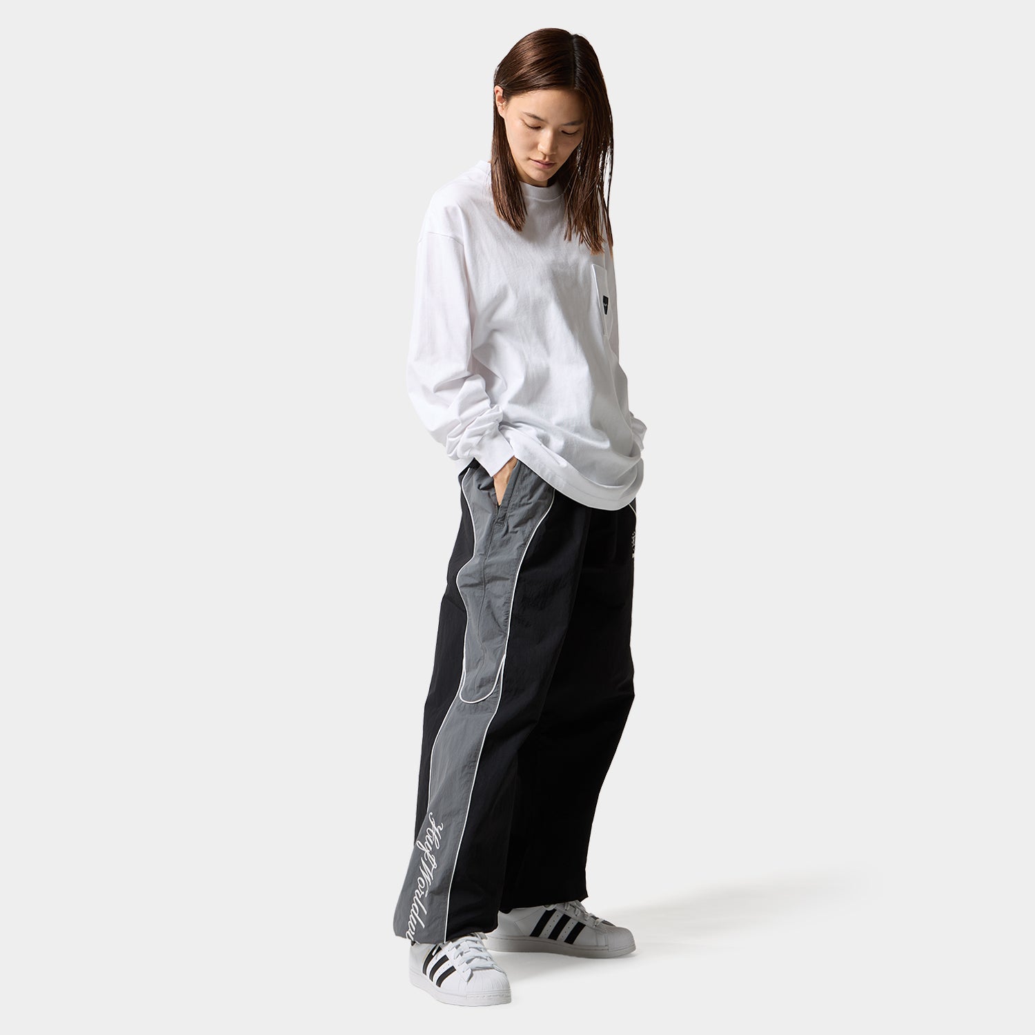 HUF (ハフ) Worldwide JP /T-SHIRTS(Tシャツ)/ BOX LOGO POCKET LS TEE商品 / BLACK
