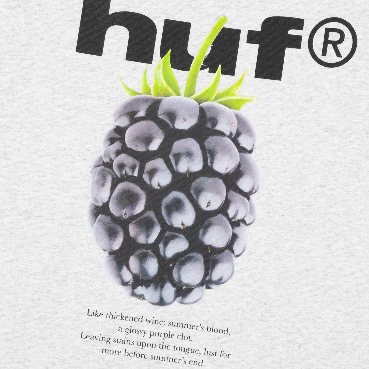 HUF (ハフ) Worldwide JP /T-SHIRTS(Tシャツ)/ BLACK BERRY TEE商品 / ASH GREY