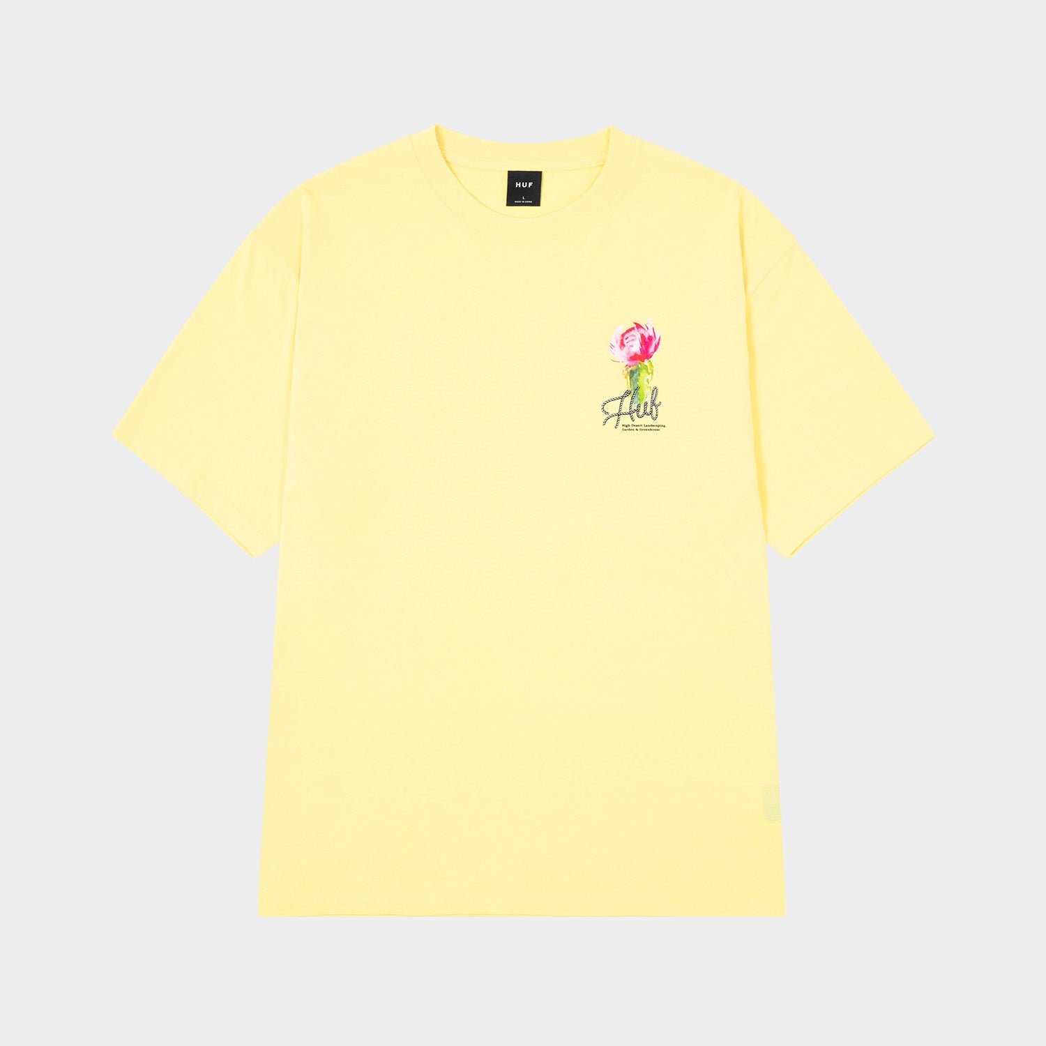 HUF (ハフ) Worldwide JP /T-SHIRTS(Tシャツ)/ DESERT ROSE TEE商品 / LT YELLOW