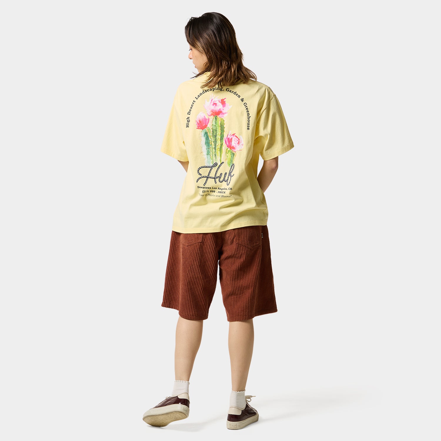 HUF (ハフ) Worldwide JP /T-SHIRTS(Tシャツ)/ DESERT ROSE TEE商品 / LT YELLOW