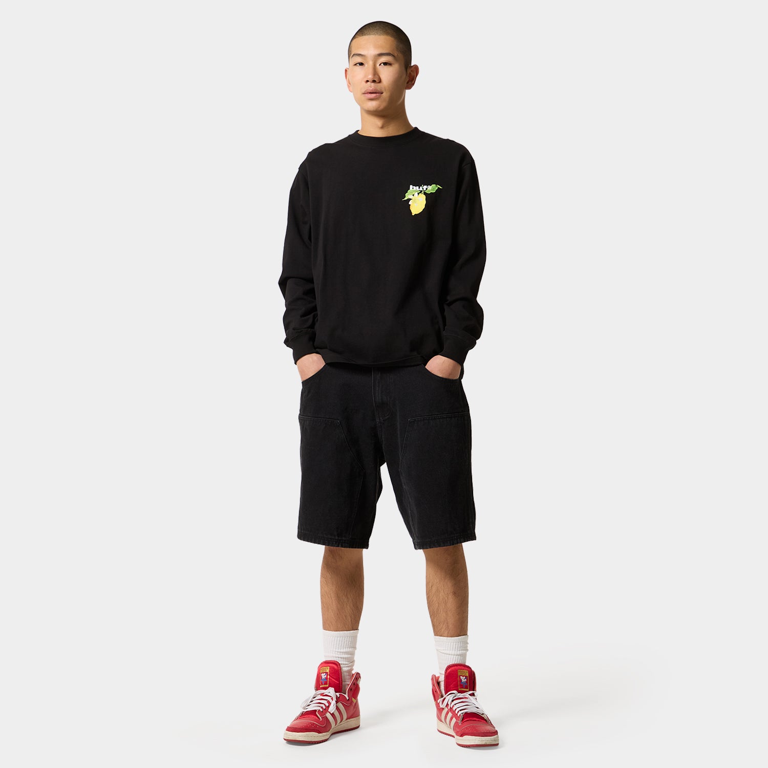 HUF (ハフ) Worldwide JP /T-SHIRTS(Tシャツ)/ SOUR LEMON LS TEE商品 / BLACK