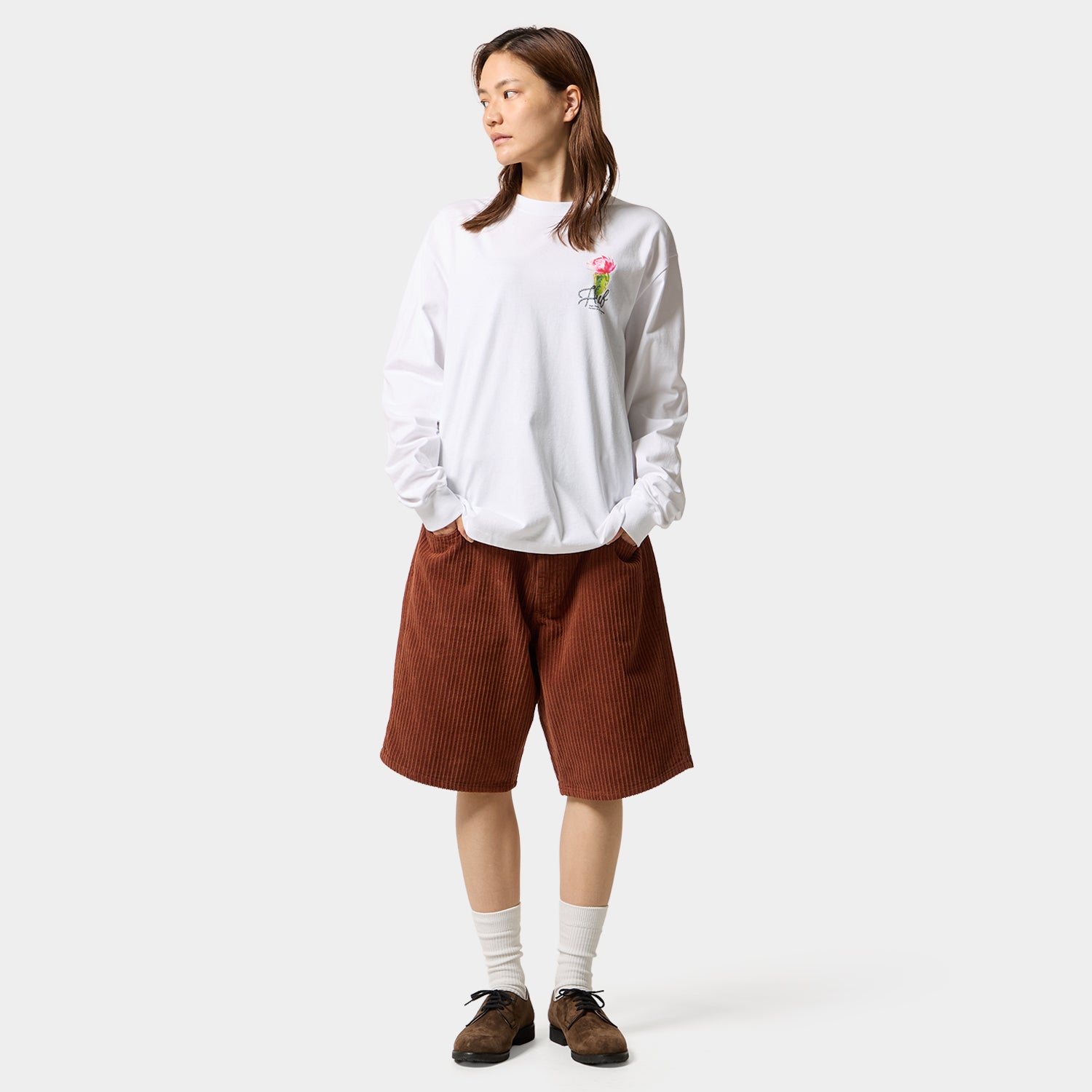 HUF (ハフ) Worldwide JP /T-SHIRTS(Tシャツ)/ DESERT ROSE LS TEE商品 / CHARCOAL