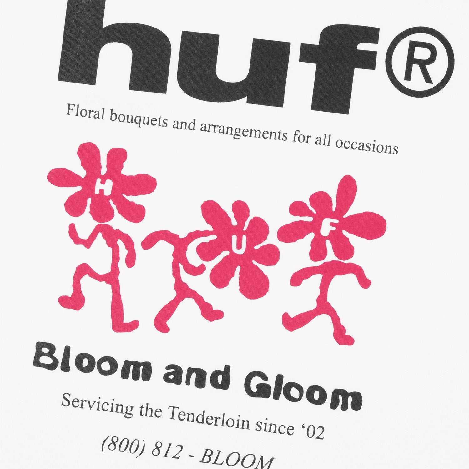 HUF (ハフ) Worldwide JP /T-SHIRTS(Tシャツ)/ BLOOM & GLOOM TEE商品 / WHITE