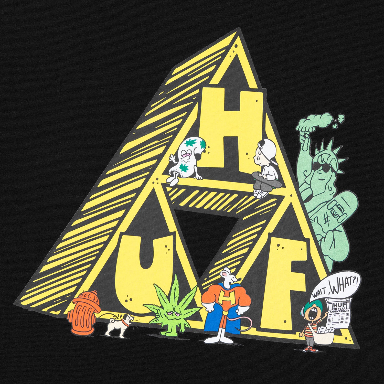 HUF (ハフ) Worldwide JP /T-SHIRTS(Tシャツ)/ 【オンラインストア限定】SATURDAY MORNING TT TEE商品 / BLACK
