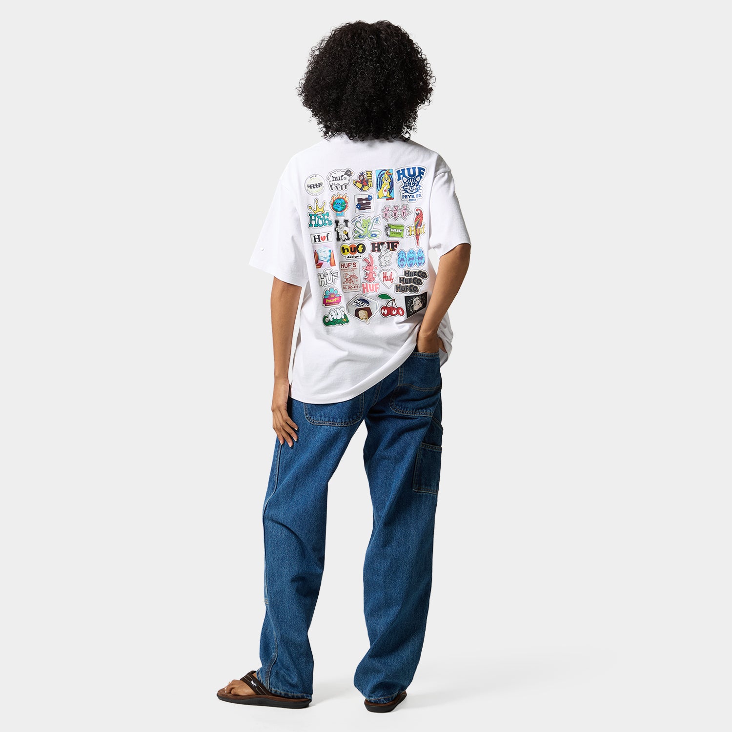 HUF (ハフ) Worldwide JP /T-SHIRTS(Tシャツ)/ STICKER PACK TEE商品 / WHITE