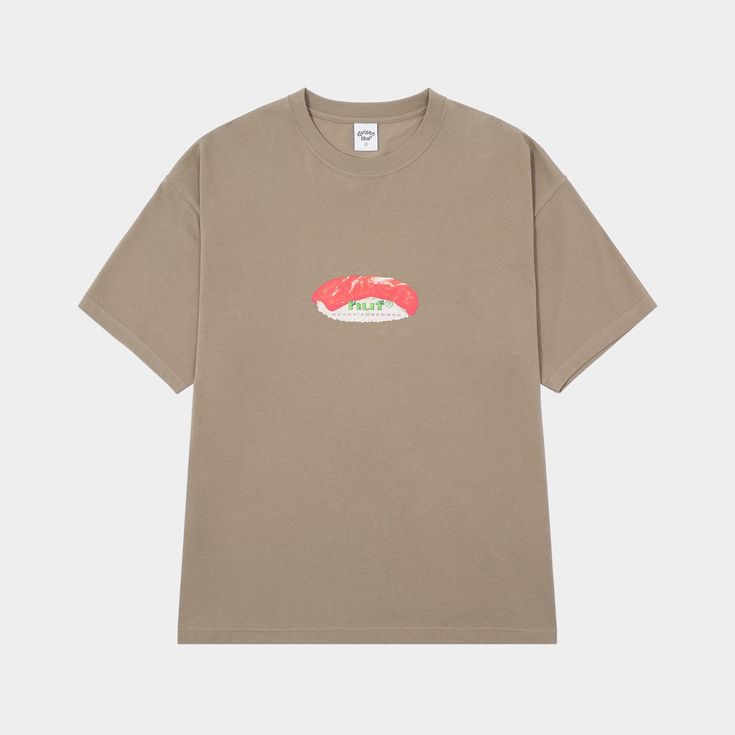 HUF (ハフ) Worldwide JP /T-SHIRTS(Tシャツ)/ HUF X EVISEN SKATEBOARDS HUF SUSHI TEE商品 / WHITE