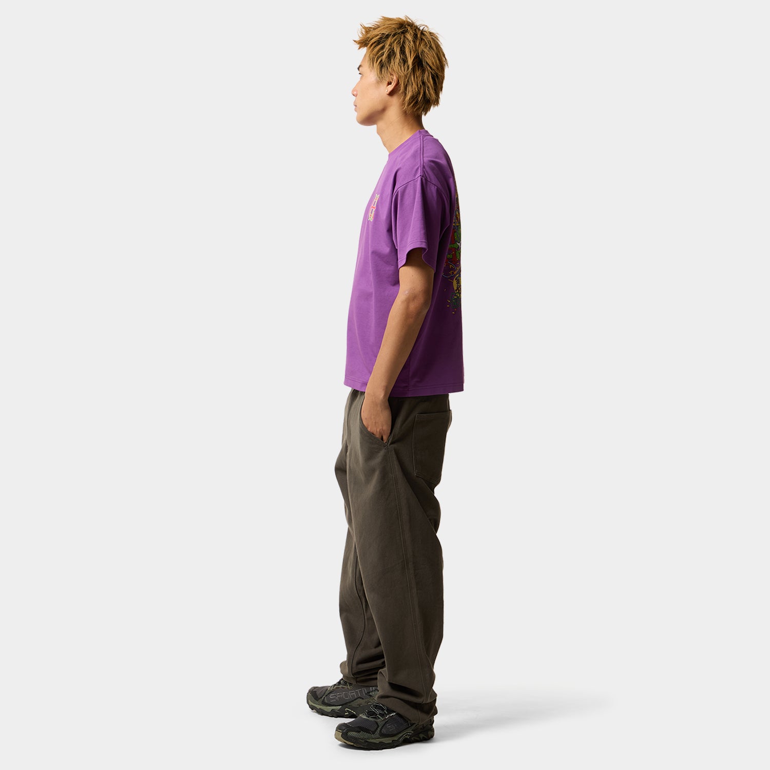 HUF (ハフ) Worldwide JP /T-SHIRTS(Tシャツ)/ HUF X EVISEN SKATEBOARDS HUF ALLSTAR TEE商品 / PURPLE