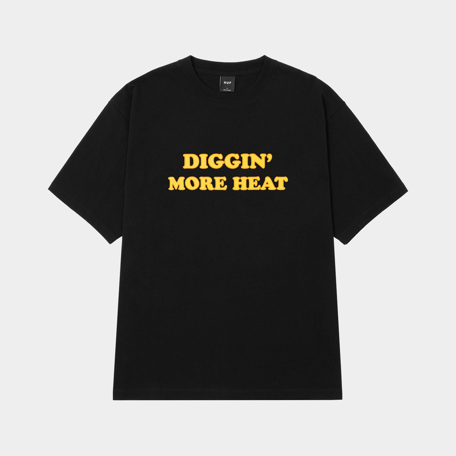 HUF (ハフ) Worldwide JP /T-SHIRTS(Tシャツ)/ HUF X STONES THROW X MURO X J.ROCC TEE - WITH "DIGGIN MORE HEAT” CASSETTE商品 / BLACK