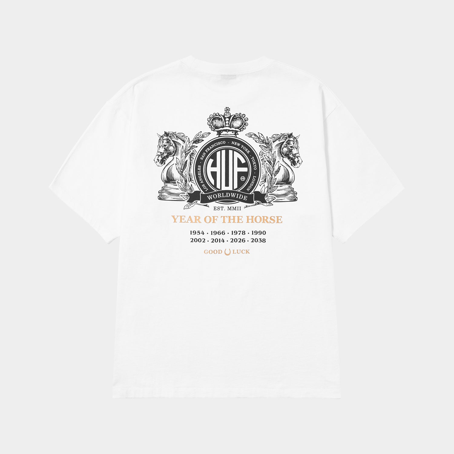 HUF (ハフ) Worldwide JP /T-SHIRTS(Tシャツ)/ YEAR OF THE HORSE TEE商品 / WHITE